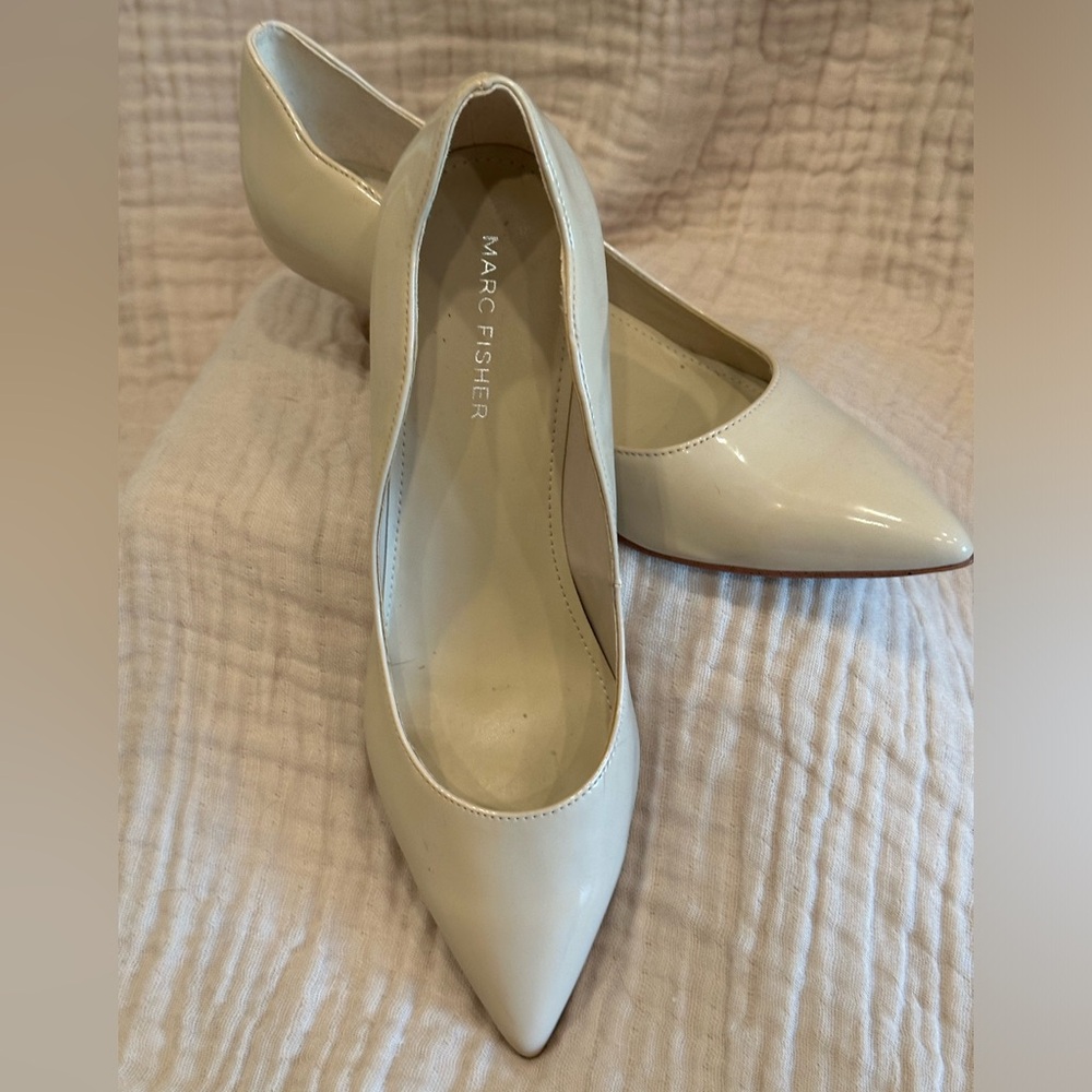 Marc Fisher Nude, Patent  Heels- Size 7.5